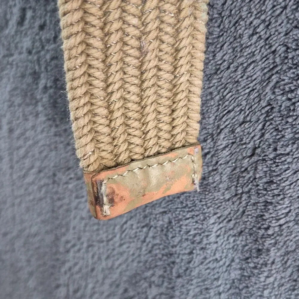 Urban Outfitters Men's Braided Woven Belt Buckle Beige Olive Size 36